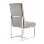 Element Velvet Dining Chair in Steel