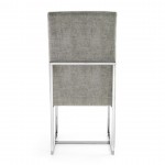 Element Velvet Dining Chair in Steel