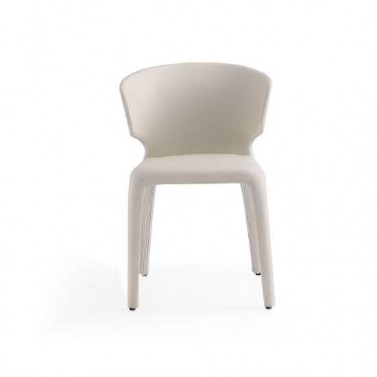 Conrad Leather Dining Chair in Cream (Set of 2)
