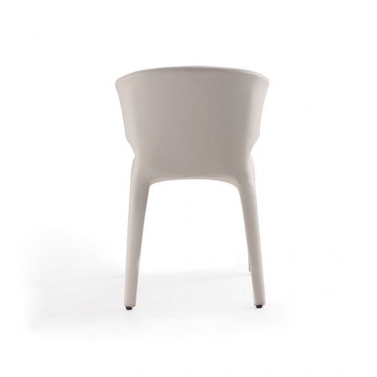Conrad Leather Dining Chair in Cream (Set of 2)