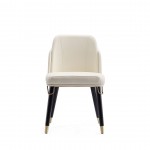 Estelle Dining Chair in Cream and Black