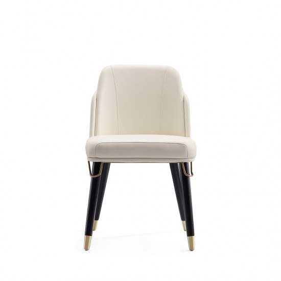 Estelle Dining Chair in Cream and Black