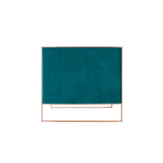 Trillium Loveseat in Aqua Blue and Rose Gold