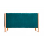 Trillium Loveseat in Aqua Blue and Rose Gold