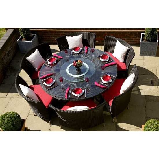 Nightingdale 7-Piece Outdoor Dining Set in Red, White and Black