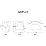 Nightingdale 7-Piece Outdoor Dining Set in Sky Blue, White and Black