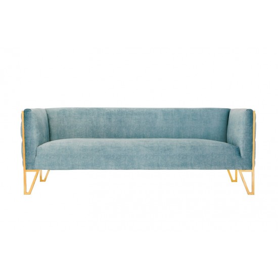 Vector Sofa in Ocean Blue and Gold