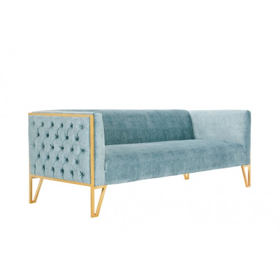 Vector Sofa in Ocean Blue and Gold