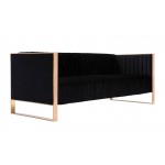 Trillium Sofa in Black and Rose Gold