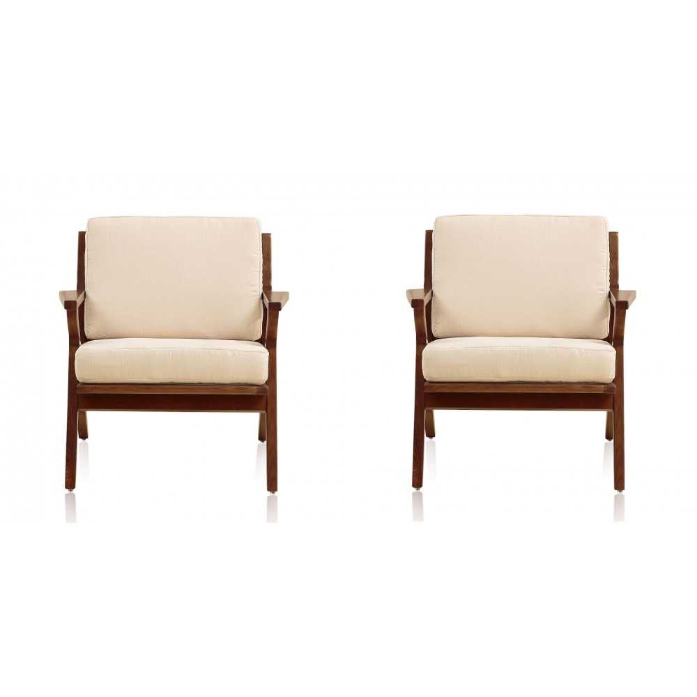 Martelle Chair in Cream and Amber (Set of 2)