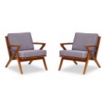 Martelle Chair in Grey and Amber (Set of 2)