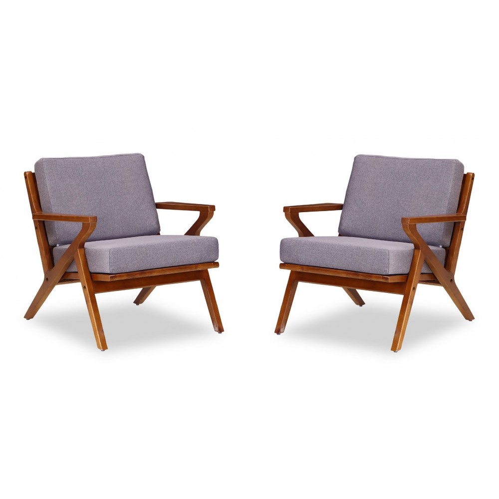 Martelle Chair in Grey and Amber (Set of 2)