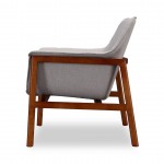 Miller Accent Chair in Grey and Walnut (Set of 2)