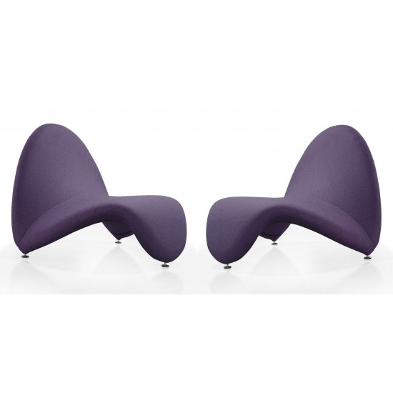 MoMa Accent Chair in Purple (Set of 2)