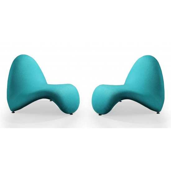 MoMa Accent Chair in Teal (Set of 2)