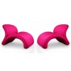 Rosebud Accent Chair in Fuchsia (Set of 2)