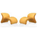 Rosebud Accent Chair in Yellow (Set of 2)