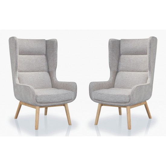 Sampson Accent Chair in Wheat and Natural (Set of 2)