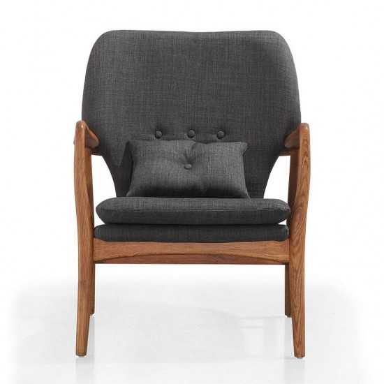 Bradley Accent Chair in Charcoal and Walnut (Set of 2)