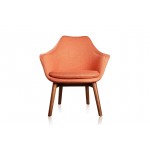 Cronkite Accent Chair in Orange and Walnut (Set of 2)
