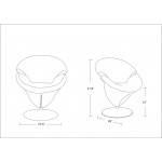 Tulip Swivel Accent Chair in Red and Polished Chrome (Set of 2)