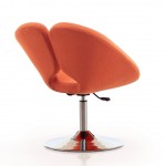 Perch Adjustable Chair in Orange and Polished Chrome (Set of 2)