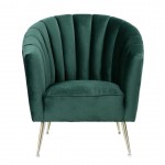 Rosemont Accent Chair in Green and Gold (Set of 2)