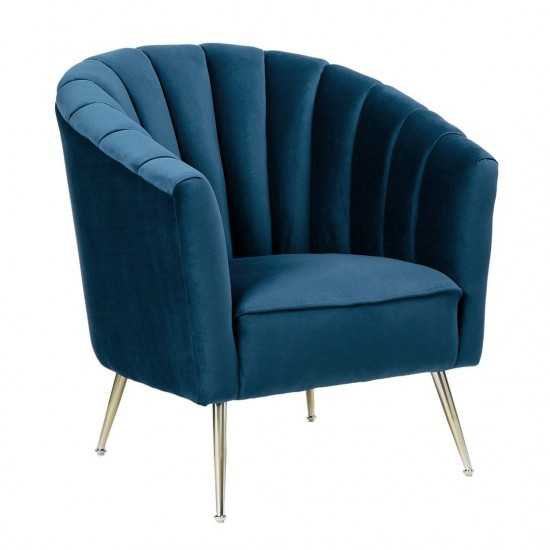 Rosemont Accent Chair in Blue and Gold (Set of 2)