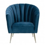 Rosemont Accent Chair in Blue and Gold (Set of 2)