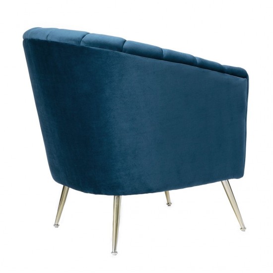 Rosemont Accent Chair in Blue and Gold (Set of 2)