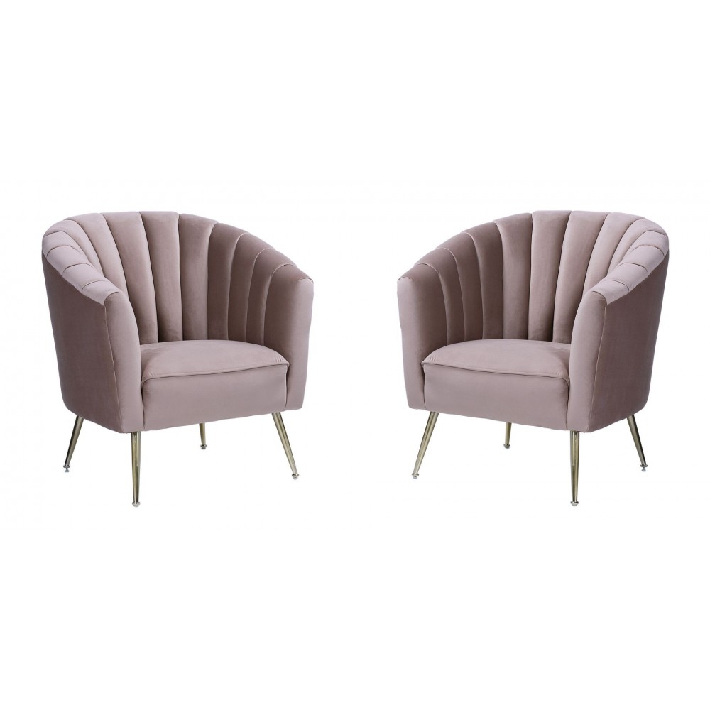 Rosemont Accent Chair in Blush and Gold (Set of 2) Rosemont Accent Chair in Blush and Gold (Set of 2)