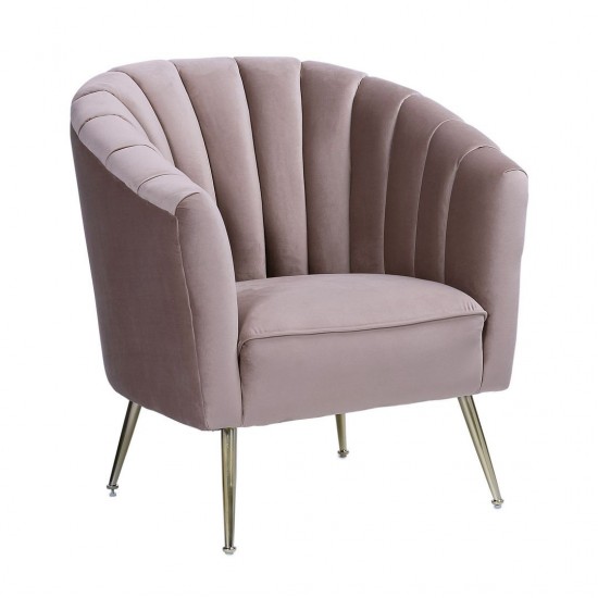 Rosemont Accent Chair in Blush and Gold (Set of 2)