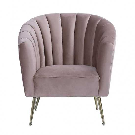 Rosemont Accent Chair in Blush and Gold (Set of 2)