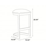 Aura Bar Stool in Blue and Polished Brass (Set of 2)