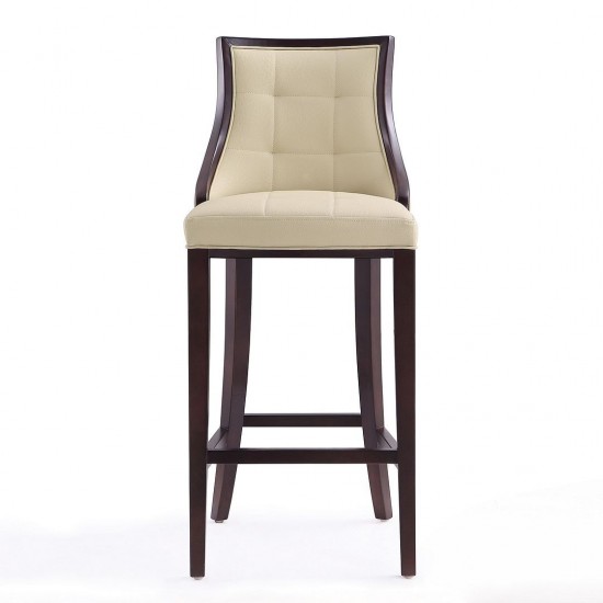 Fifth Avenue Bar Stool in Cream and Walnut (Set of 2)