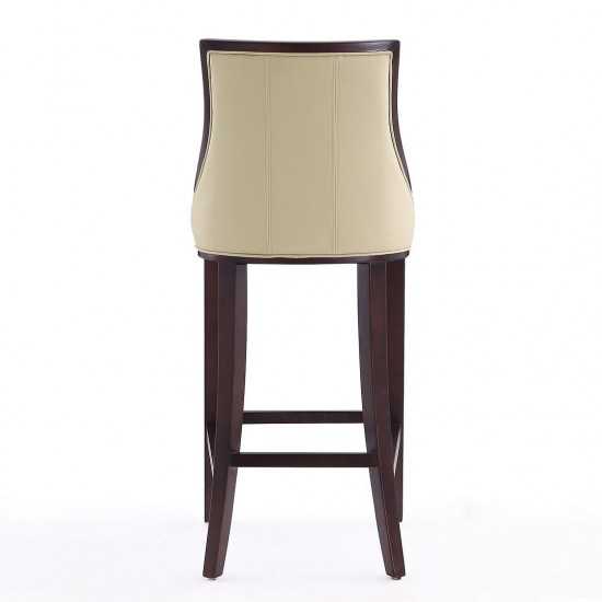 Fifth Avenue Bar Stool in Cream and Walnut (Set of 2)