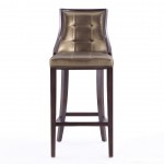 Fifth Avenue Bar Stool in Bronze and Walnut (Set of 2)