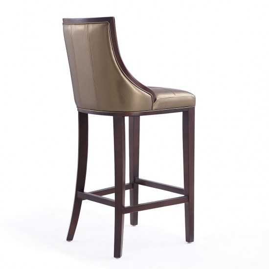 Fifth Avenue Bar Stool in Bronze and Walnut (Set of 2)
