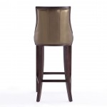 Fifth Avenue Bar Stool in Bronze and Walnut (Set of 2)