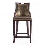 Emperor Bar Stool in Bronze and Walnut (Set of 2)