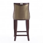 Emperor Bar Stool in Bronze and Walnut (Set of 2)