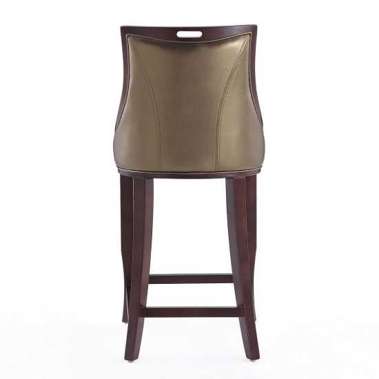 Emperor Bar Stool in Bronze and Walnut (Set of 2)