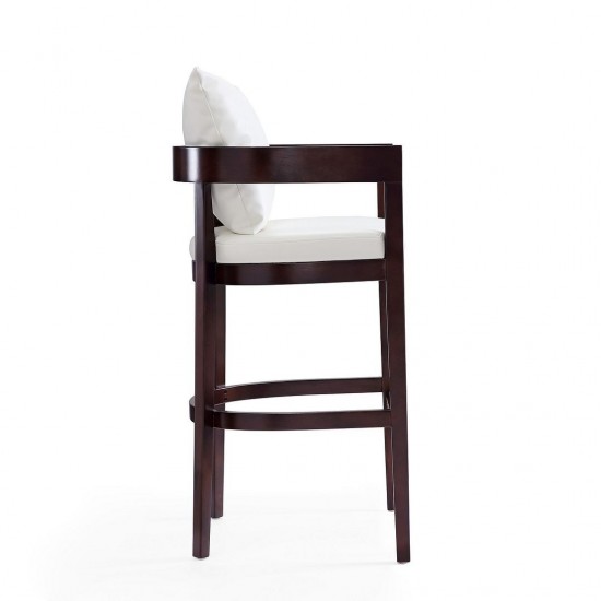 Ritz Barstool in Ivory and Dark Walnut (Set of 2)