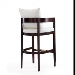 Ritz Barstool in Ivory and Dark Walnut (Set of 2)