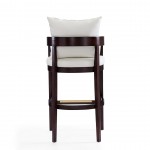 Ritz Barstool in Ivory and Dark Walnut (Set of 2)