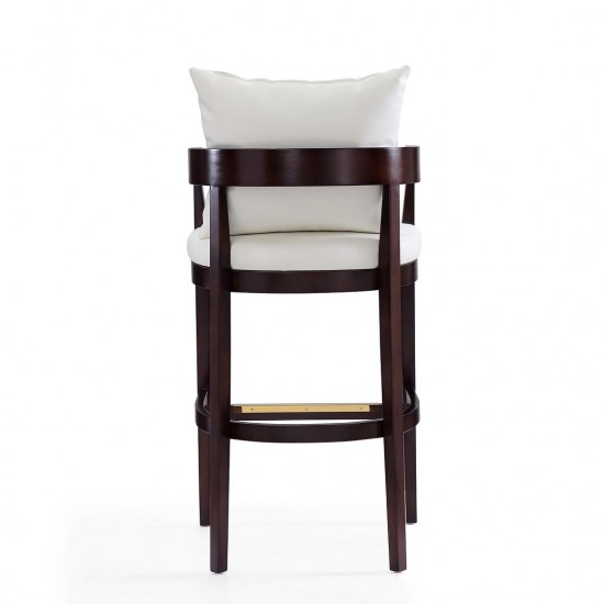 Ritz Barstool in Ivory and Dark Walnut (Set of 2)