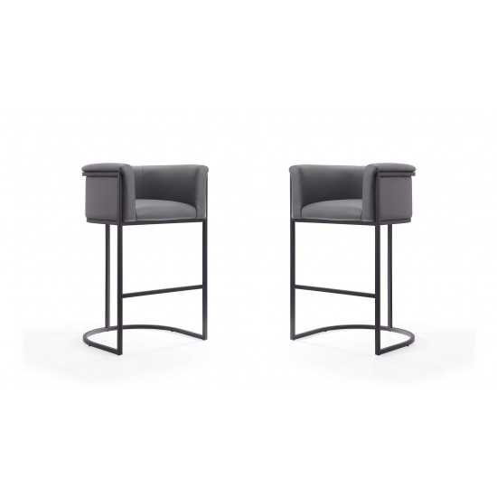 Cosmopolitan Barstool in Grey and Black (Set of 2)