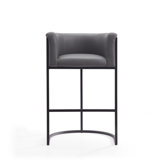 Cosmopolitan Barstool in Grey and Black (Set of 2)