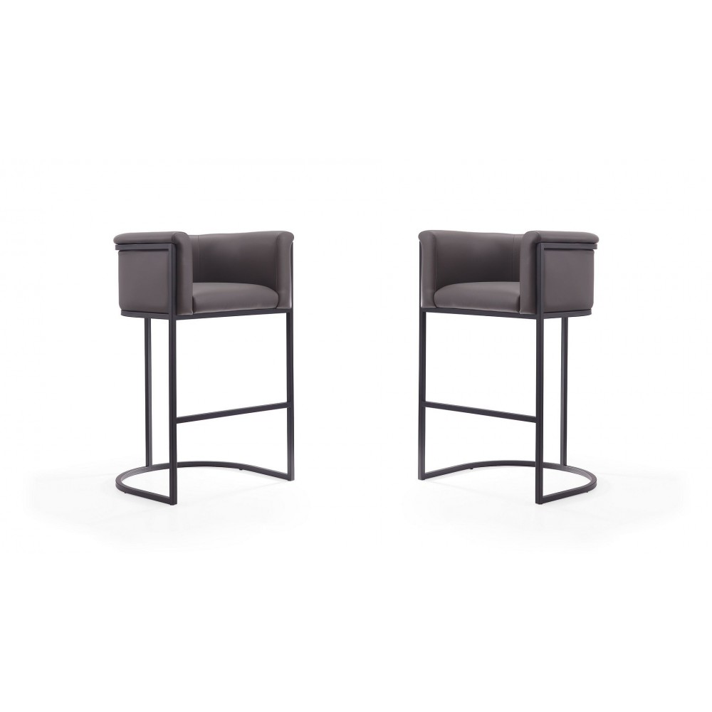 Cosmopolitan Barstool in Pebble and Black (Set of 2) Cosmopolitan Barstool in Pebble and Black (Set of 2)