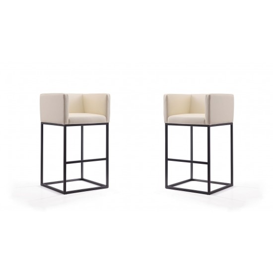 Embassy Barstool in Cream and Black (Set of 2)